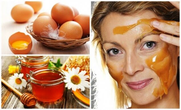 Μια μάσκα από κρόκο αυγού και μέλι θα βοηθήσει να τονώσει το δέρμα του προσώπου. 